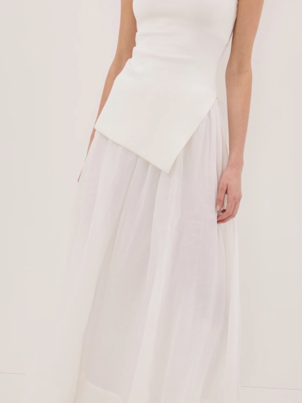 Dissh White Linen Skirt - Picture 3 of 6